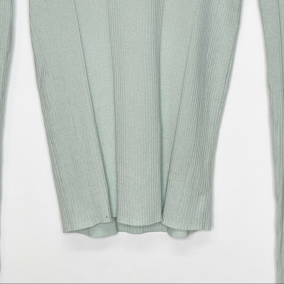 Theory Mint Green Ribbed Crew Neck Sweater - Picture 6 of 10